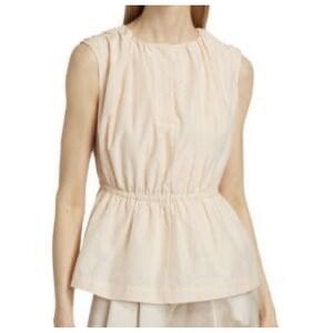 LOULOU STUDIO Athena Top Women's Small Silk Blend Designer Lined Elastic Waist